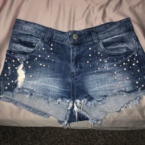Denim shorts